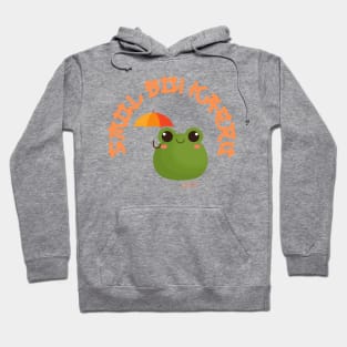 Kawaii Frog Cute Smol Boi Kaeru Frog with Umbrella Hoodie